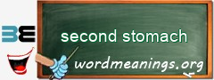 WordMeaning blackboard for second stomach